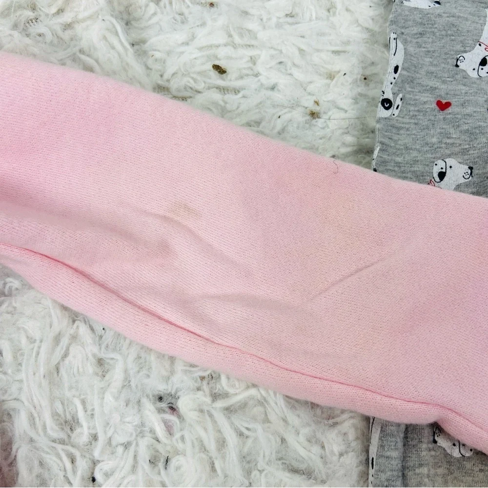 Carter's Pink & Gray dalmatian Dog pink ruffle long sleeve gray stretch leggings - Picture 17 of 17